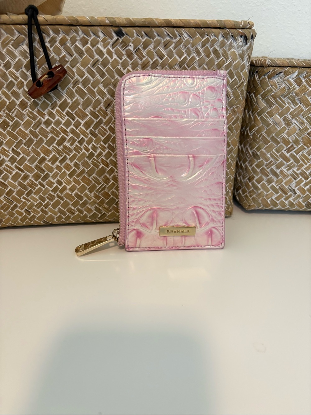 Brahmin Pink Croc-Embossed Multi-Piece Shoulder Bag Set - Women - Picture 9 of 10
